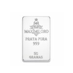 Barra de Prata Pura 50g (Ag999) Certificada e Lacrada | Maxíme Oro