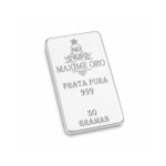 Barra de Prata Pura 50g (Ag999) Certificada e Lacrada | Maxíme Oro