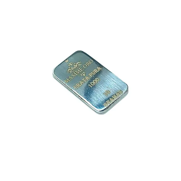 Barra de Prata Pura 10g Certificada e Lacrada | Maxíme Oro