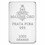 Barra Personalizada Dragão de Prata Pura 1kg (Ag999) - Imagem 4