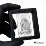 Barra Personalizada Leão de Prata Pura 100g (Ag999) - Imagem 2