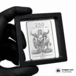 Barra Personalizada Touro de Prata Pura 250g (Ag999) - Imagem 2