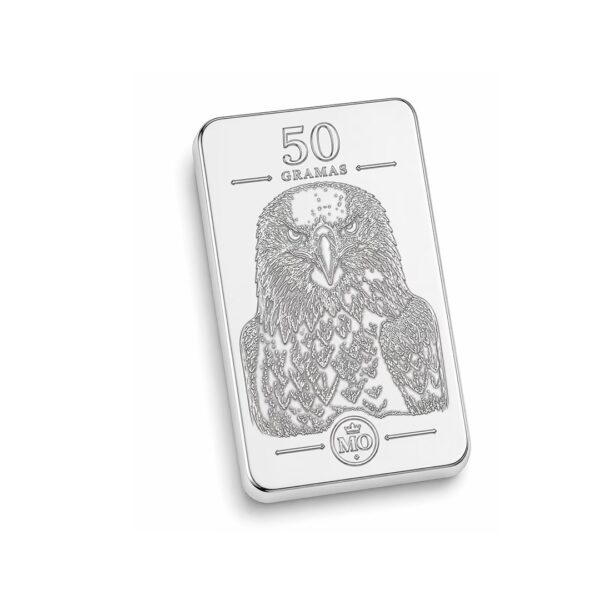 Barra Personalizada Águia de Prata Pura 50g (Ag999)