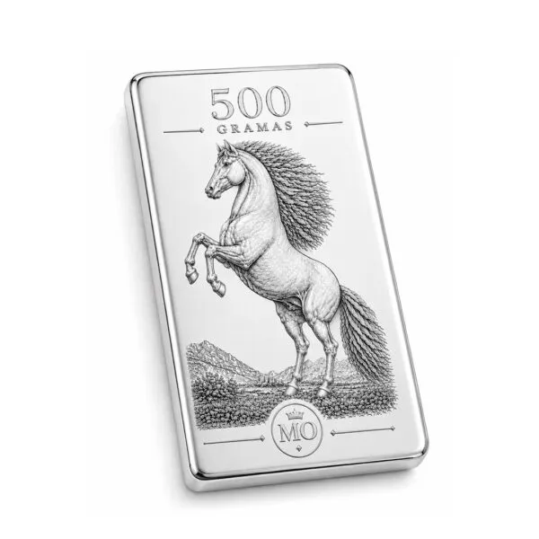 Barra Personalizada Cavalo de Prata Pura 500g (Ag999)
